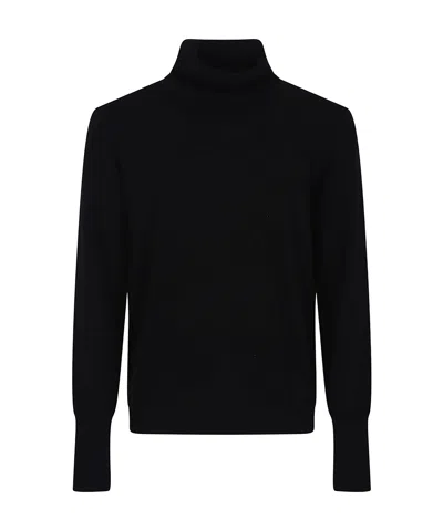 Ballantyne Plain Turtle Neck Sweater In Black