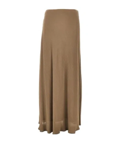 Alberta Ferretti Alberta Ferreti Maxi Skirt In Brown
