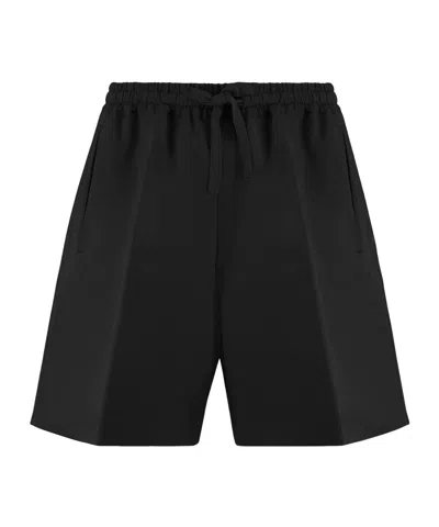 Umit Benan Julian Shorts In Linen And Silk In Black