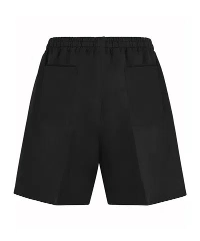 Umit Benan Julian Shorts In Linen And Silk In Black
