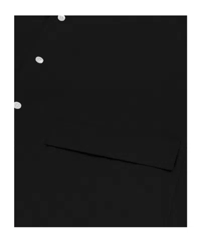 Umit Benan Cuban Shirt In Linen And Silk In Black