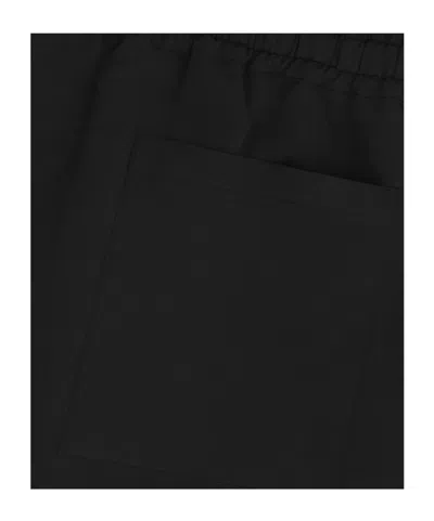 Umit Benan Julian Shorts In Linen And Silk In Black