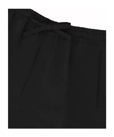Umit Benan Julian Shorts In Linen And Silk In Black