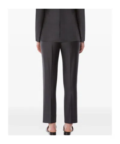 Alberta Ferretti Alberta Ferreti Grey Viscose Cropped Pants In Gray