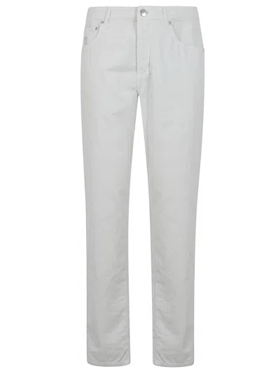 Brunello Cucinelli Trousers With Belt Loops And Pockets In White