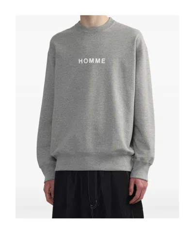 Comme Des Garçons Men Grey Crewneck Logo Sweatshirt, M Luxury Sweatshirts & Hoodies For Men Darveys In Gray