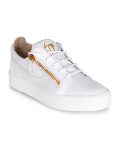 Giuseppe Zanotti Glossy Leather Sneakers In White