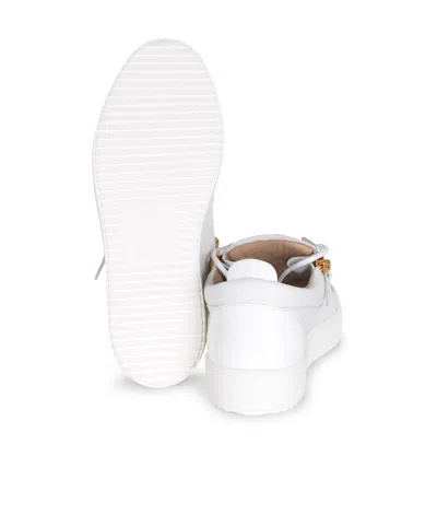 Giuseppe Zanotti Glossy Leather Sneakers In White