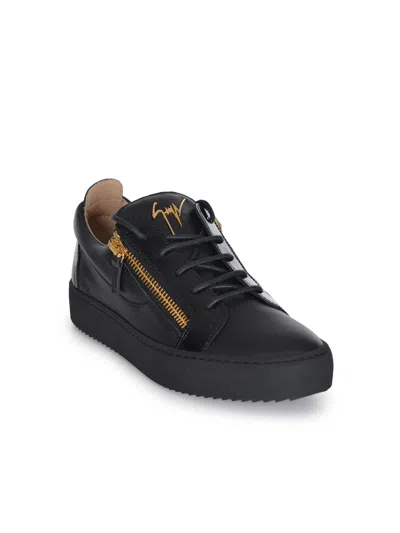 Giuseppe Zanotti Zip-detailed Low-top Sneakers In Black