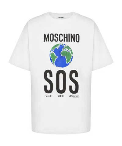 Moschino Couture Tshirt With Print In White