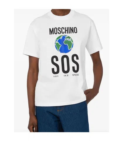 Moschino Couture Tshirt With Print In White