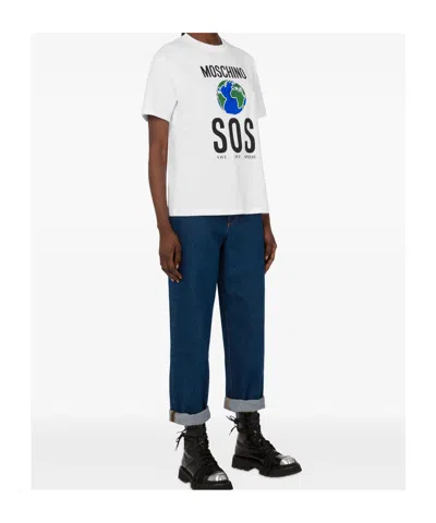 Moschino Couture Tshirt With Print In White