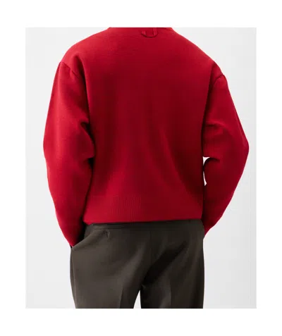 Jacquemus Le Cardigan Doppio Wool Blend Cardigan In Red