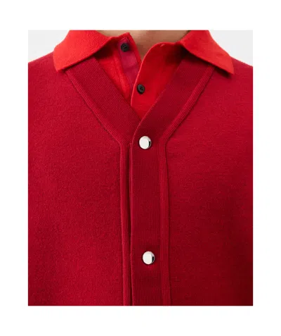 Jacquemus Le Cardigan Doppio Wool Blend Cardigan In Red