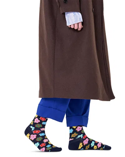 Happy Socks Flower Socks In Brown