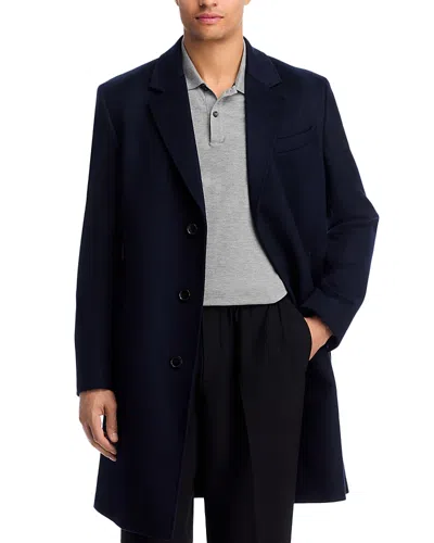 Hugo Boss Jared Wool & Cashmere Regular Fit Topcoat In Black