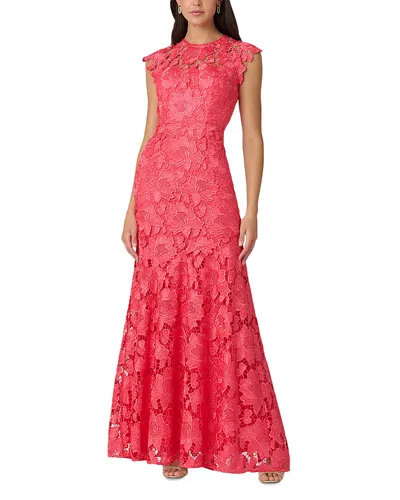 Shoshanna Midnight Raven Maxi Dress In Coral In Red