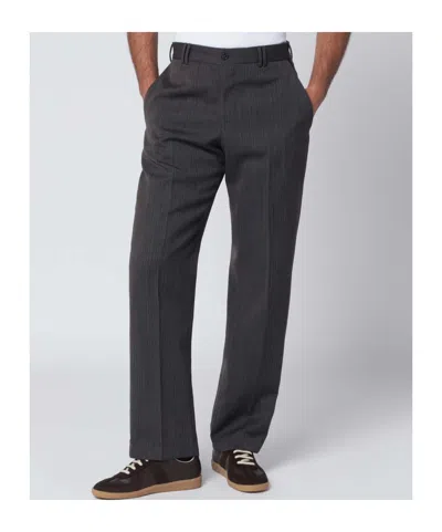 Pt Torino Wool Trousers With Side And Back Pockets In Black
