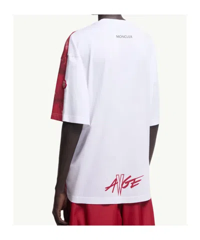 Moncler Xasap Rocky Logo-patch T-shirt In Red