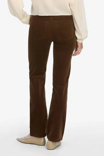 Frame Le Sleek Straight Corduroy Pants In Bitter Chocolate In Brown