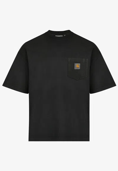 Carhartt S/s Hudson Pocket T-shirt In Black