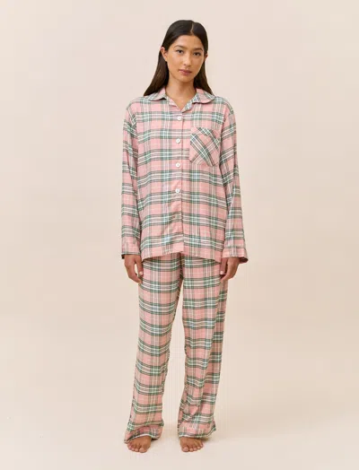 Papinelle Comfy Plaid Full Length Pj Set In Multi