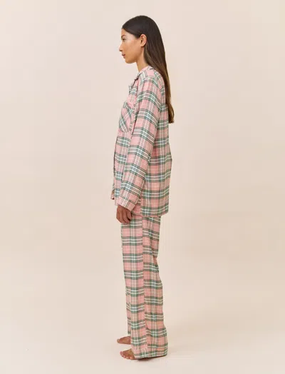 Papinelle Comfy Plaid Full Length Pj Set In Multi