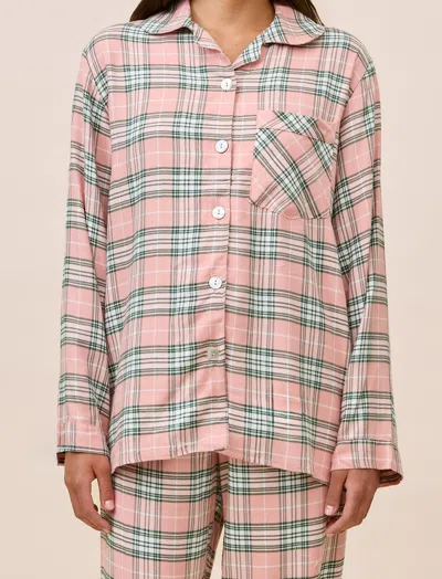 Papinelle Comfy Plaid Full Length Pj Set In Multi