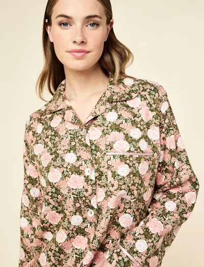 Papinelle Meribel Cosy Full Length Pj Set In Green