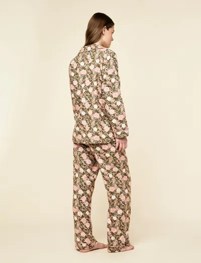 Papinelle Meribel Cosy Full Length Pj Set In Green