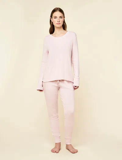 Papinelle Pia Long Sleeve Top & Jogger Set In Pink