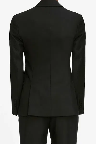 Frame The Peak Lapel Blazer In Black
