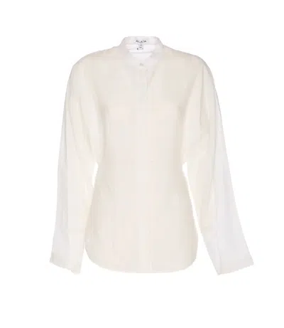 Alaïa Alaia Fitted Blouse With Round Hem In Neutral
