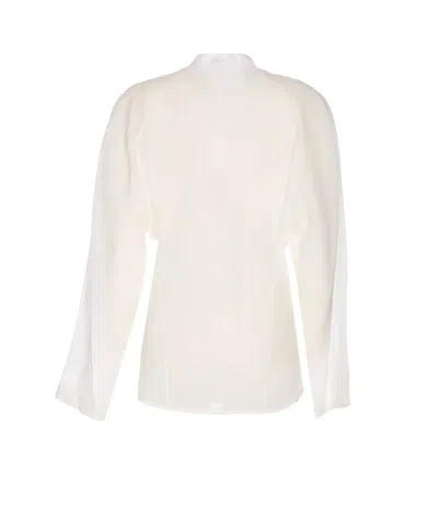 Alaïa Alaia Fitted Blouse With Round Hem In Neutral