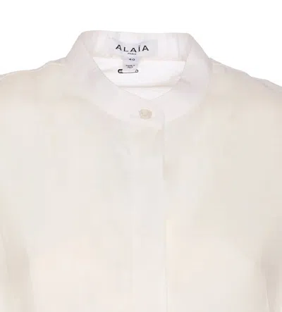 Alaïa Alaia Fitted Blouse With Round Hem In Neutral