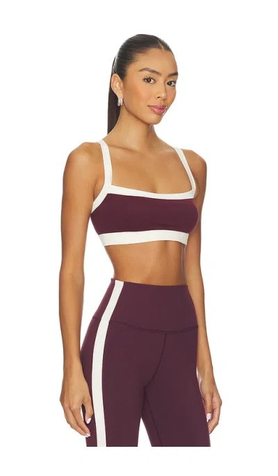 Splits59 Womens Dark Cherry Monah Rigor Stretch-jersey Sports Bra Xs In Burgundy