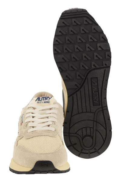 Autry Reelwind - Suede And Technical Textile Trainer In Multi