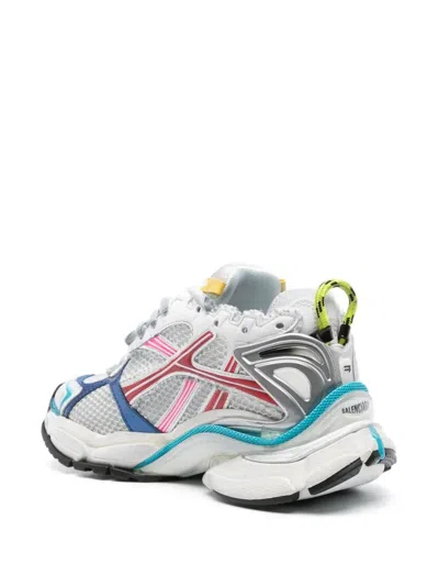 Balenciaga Mesh And Nylon Multicolor Worn-out Effect Runner Sneakers Shoes In Multi