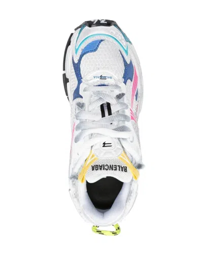 Balenciaga Mesh And Nylon Multicolor Worn-out Effect Runner Sneakers Shoes In Multi