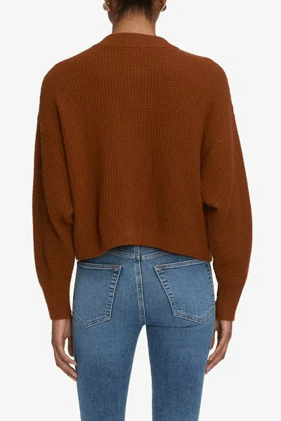 Frame The Femme Cardi In Rust In Brown