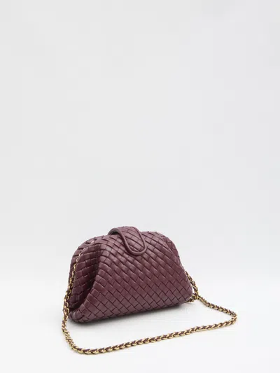 Bottega Veneta Womens Barolo-m Brass Lauren Large Leather Clutch Bag In Burgundy