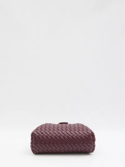 Bottega Veneta Womens Barolo-m Brass Lauren Large Leather Clutch Bag In Burgundy