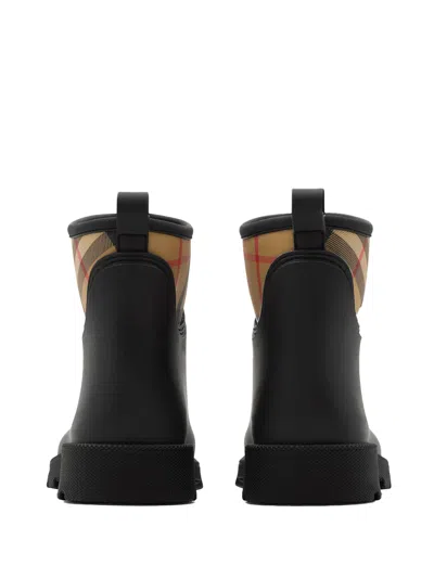 Burberry Women Marsh Stamp Rubber Ankle Boots In Black