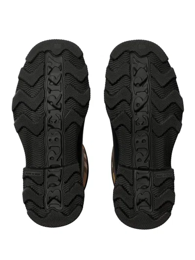 Burberry Women Marsh Stamp Rubber Ankle Boots In Black