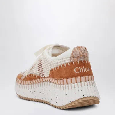 Chloé Natural Nama Trainer In Recycled Nylon In Multi