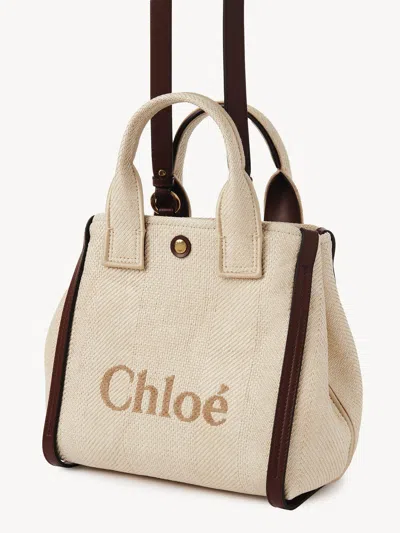 Chloé Small  Carry Tote Bag In Sand Colour In Neutral