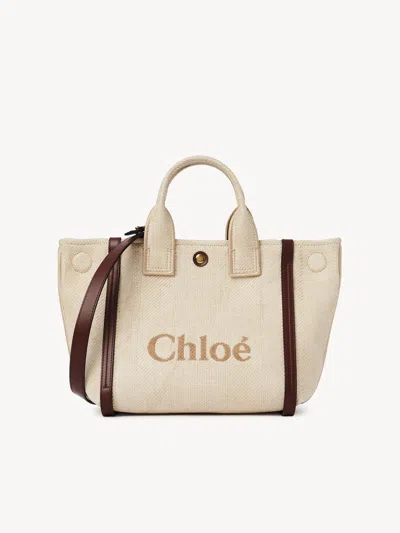 Chloé Small  Carry Tote Bag In Sand Colour In Neutral