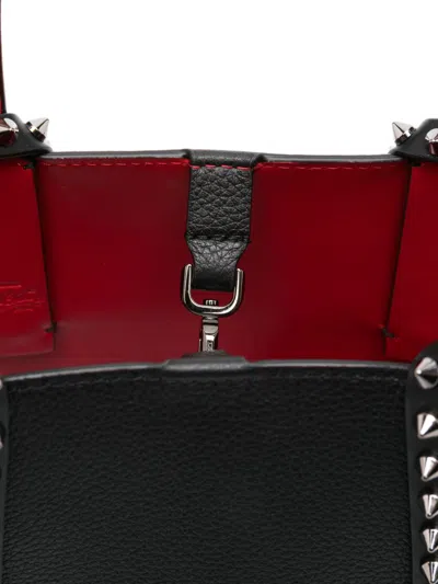 Christian Louboutin Mini Leather Tote Studded Handles In Multi