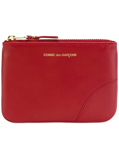 Comme Des Garçons Wallet Classic Wallet With Zip In Red