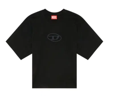 Diesel "t-buxt-crop-od" T-shirt In Black